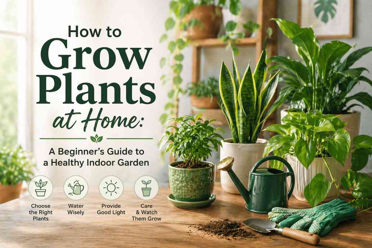 How to Grow Plants at Home: A Beginner’s Guide to a Healthy Indoor Garden